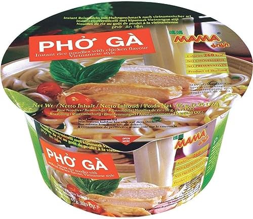 Tăiței instant din orez Mama Pho Gà cu aromă de pui 65g