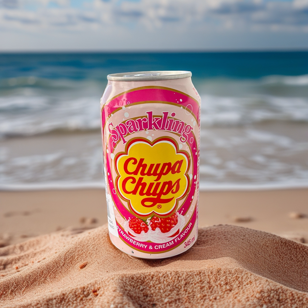 Chupa Chups Sparkling Strawberry Cream – 345ml