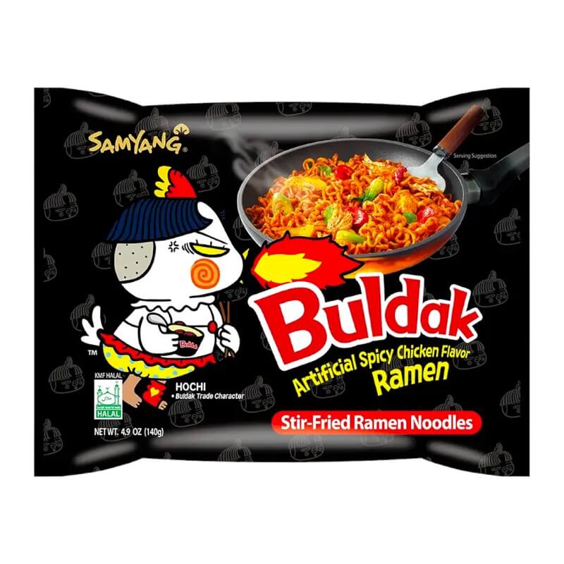 Tăiței Instant Coreeni Buldak – Gust Picant de Pui (140g)