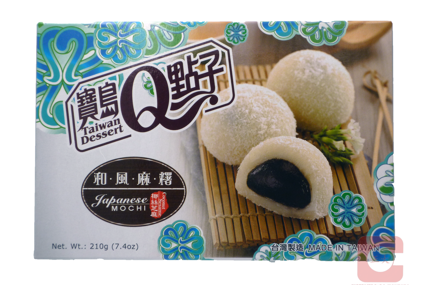 Mochi japonez cu cocos și susan – Desert taiwanez (210g)