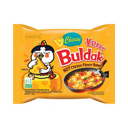 Tăiței Instant Coreeni Buldak – Gust Picant de Pui cu Brânză (140g)