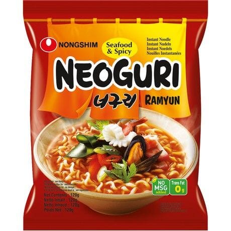 Tăiței instant cu fructe de mare și condimente – Nongshim Neoguri (120g)