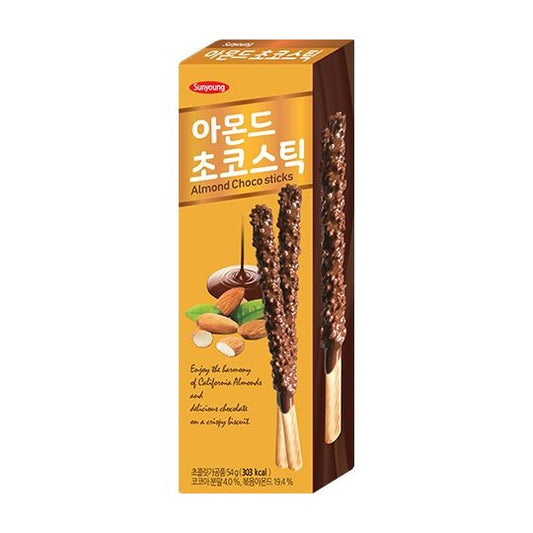 Biscuiți sticks cu migdale și ciocolată – Sunyoung (54g)
